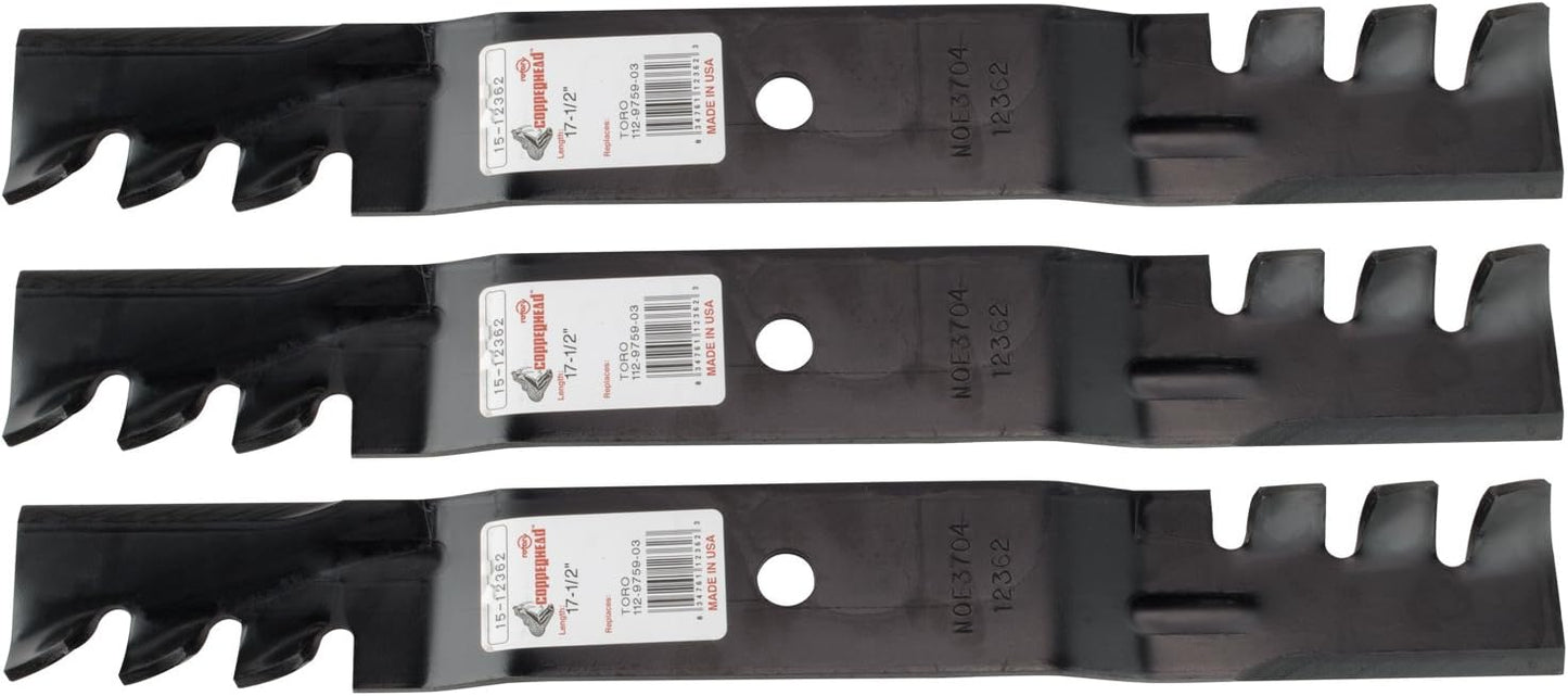 3 Pack - Mulching Mower Blades Fit Toro Timecutter Z 5000 Series 50 Deck 112-9759-03 110-6837-03