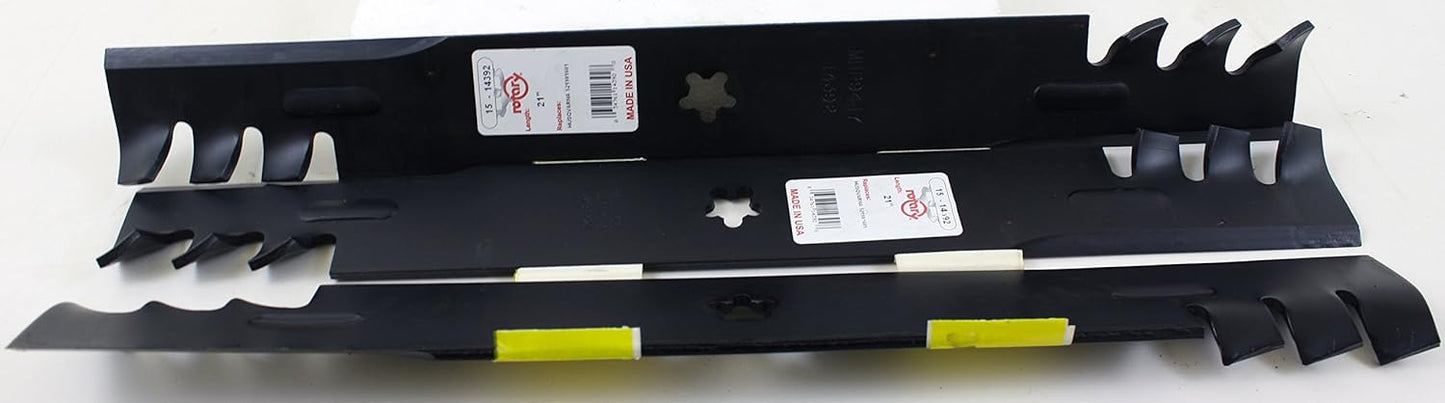Mulching Blade Set Replaces Husqvarna # 521981601 (3 Pack)