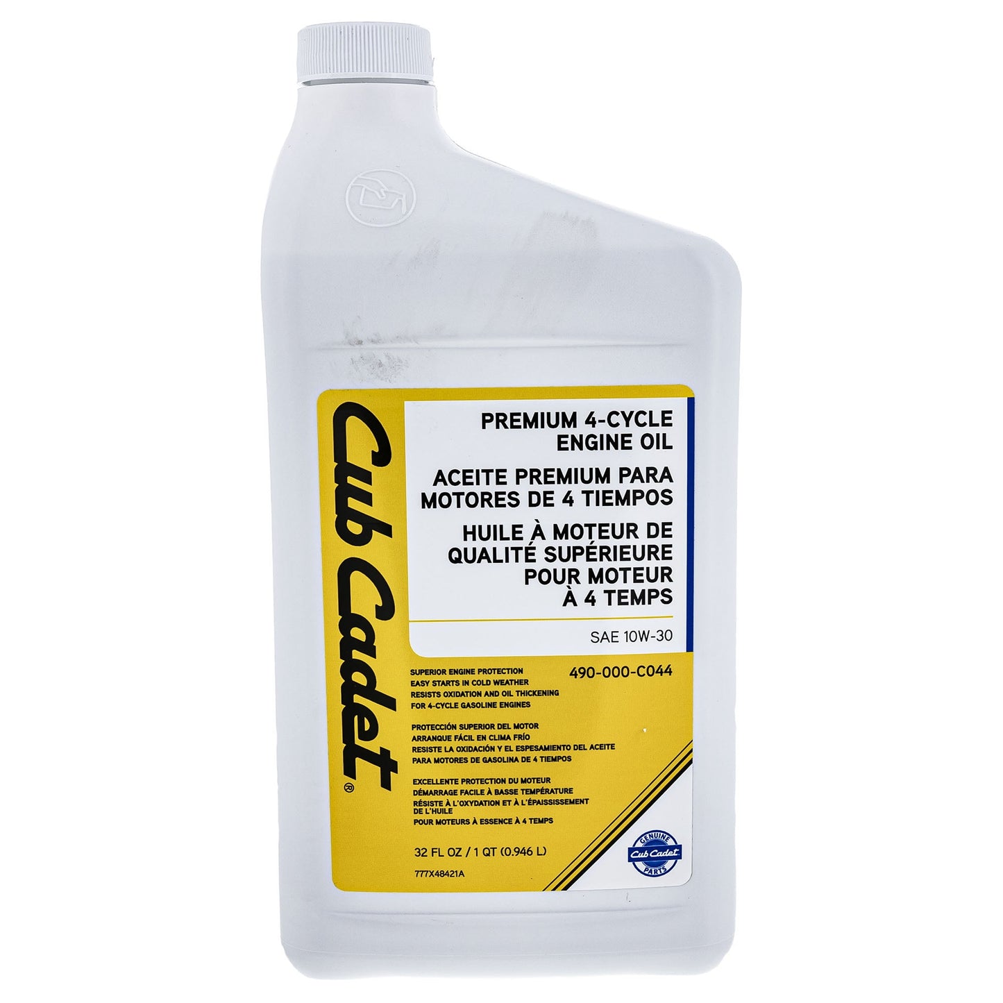 Cub Cadet 490-000-C044 Premium Four-Cycle Engine Oil 10W-30 - 32oz