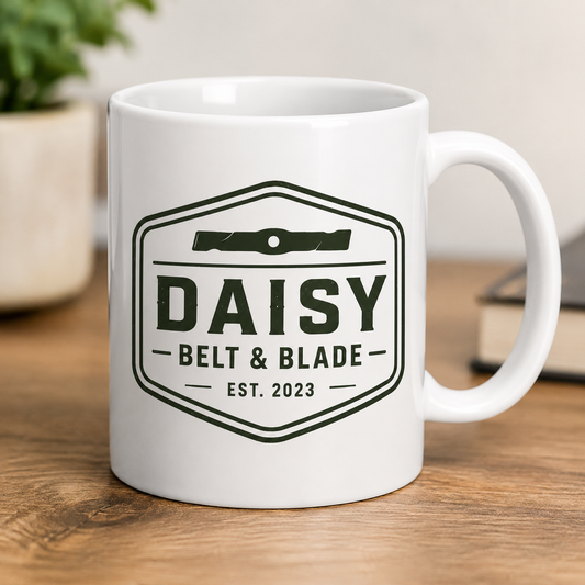 Daisy Belt & Blade Badge Logo 11oz Coffee Mug