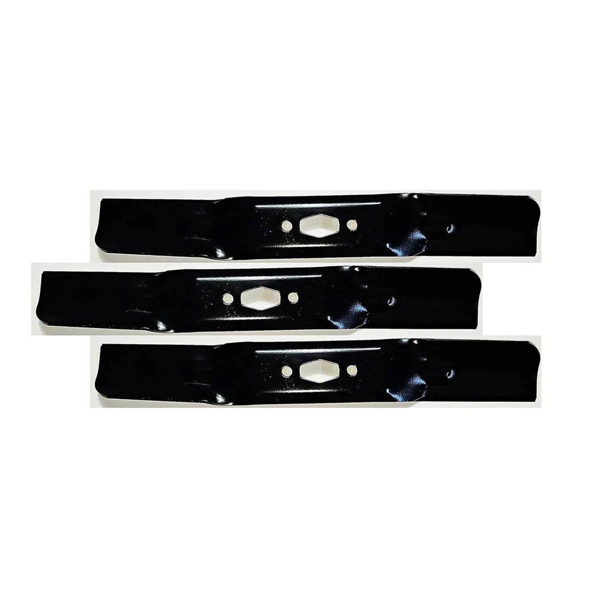 Set of (3) Mower Blades for 50" MTD - Cub Cadet 742P05094-L / 742-05094, Diamond Hole Fits S Shaped Spindle Shaft