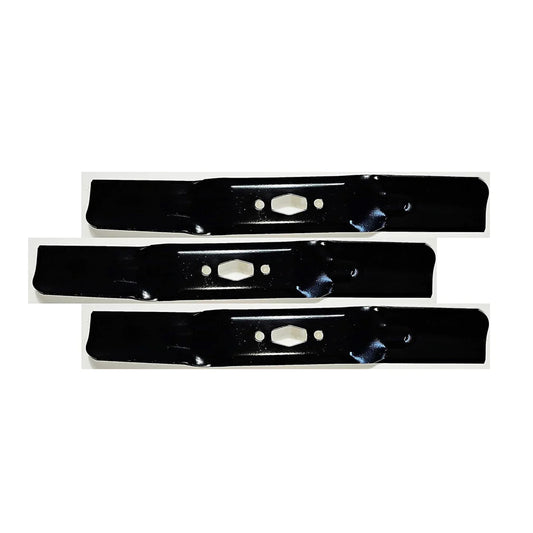 Set of (3) Mower Blades for 50" MTD - Cub Cadet 742P05094-L / 742-05094, Diamond Hole Fits S Shaped Spindle Shaft