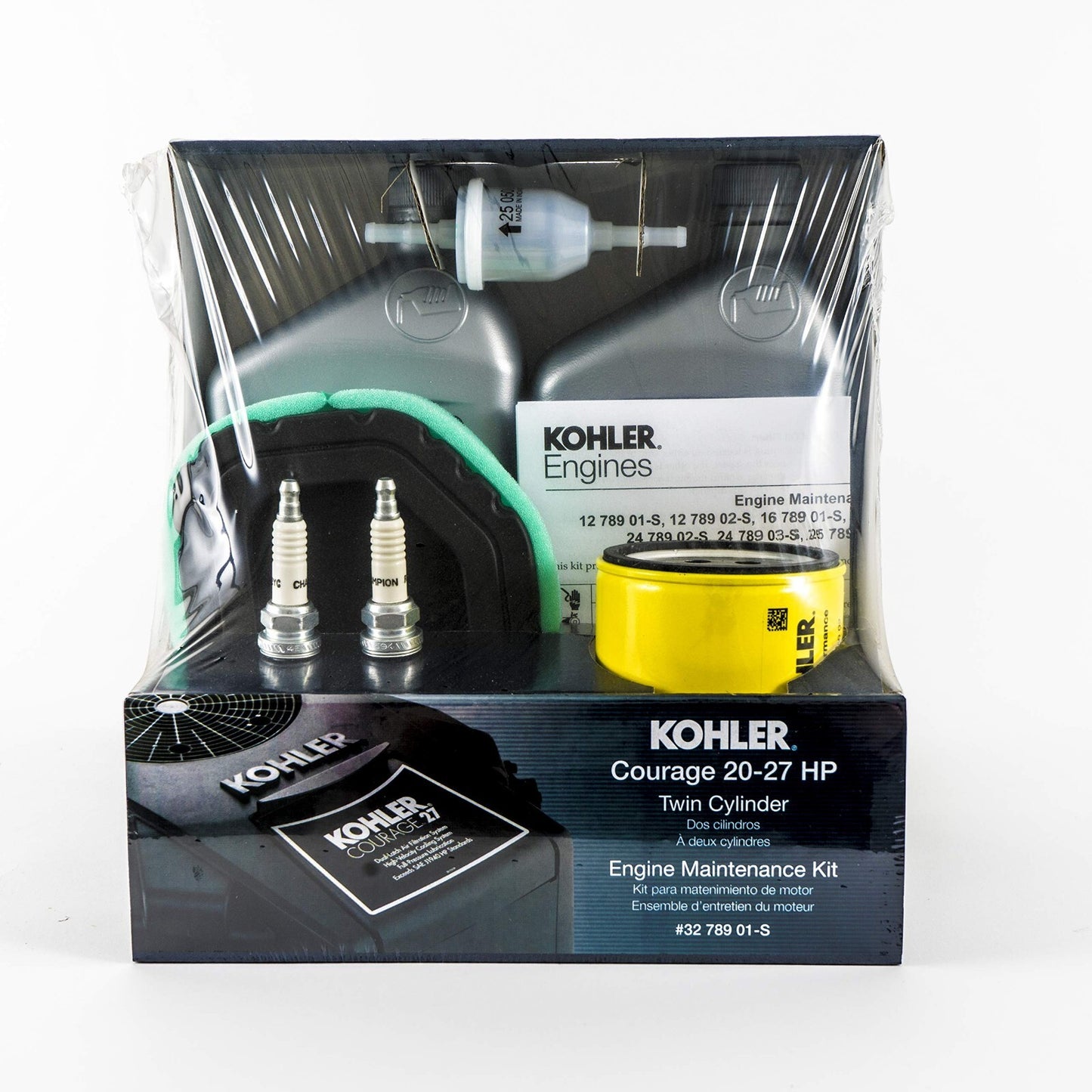 Kohler 32 789 01-S Maintenance Kit for Courage Twin Series SV710-SV840 20-27HP Riding Lawn Mowers
